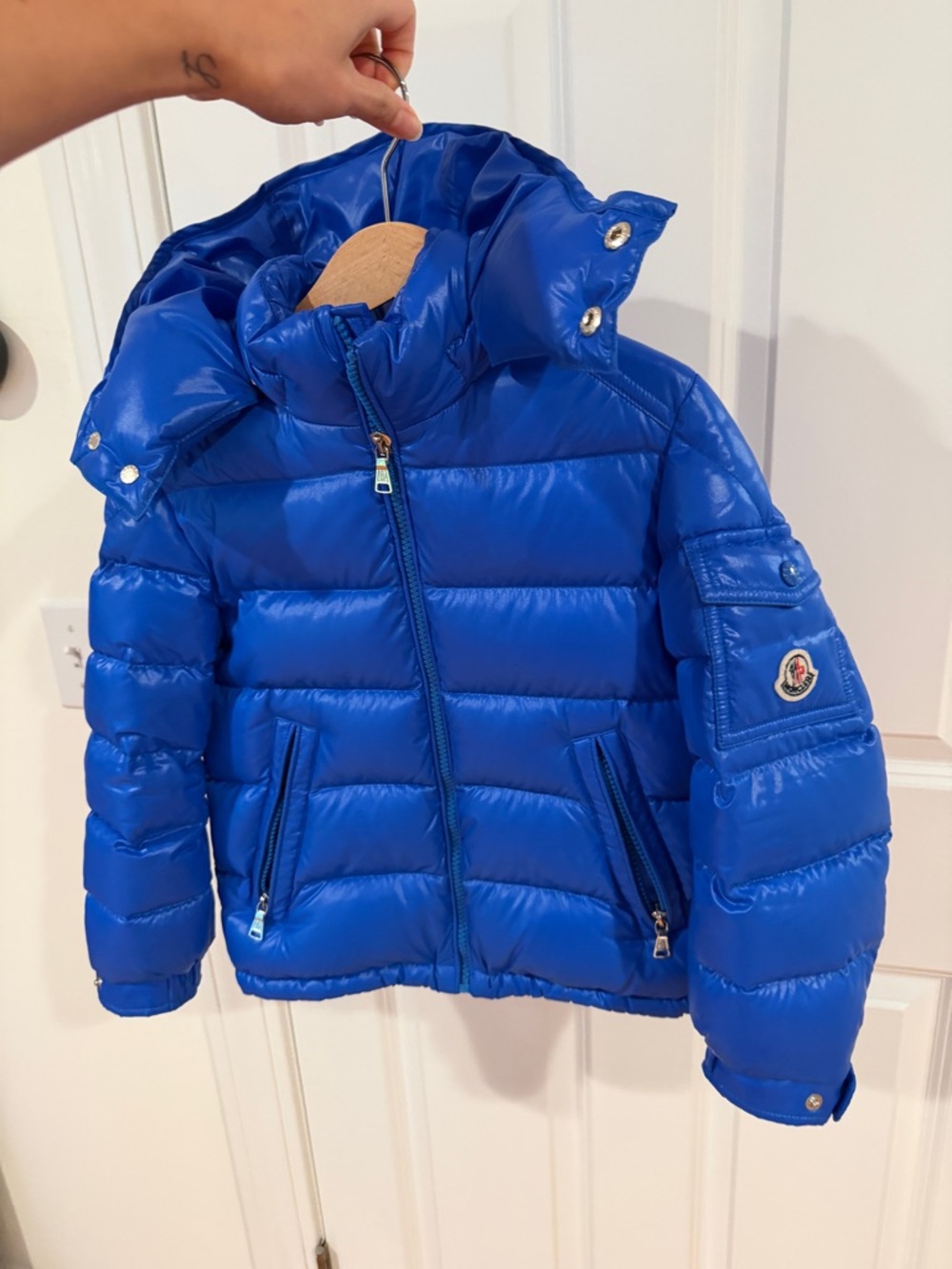 Moncler Kids Royal Blue Puffer Jacket 5T